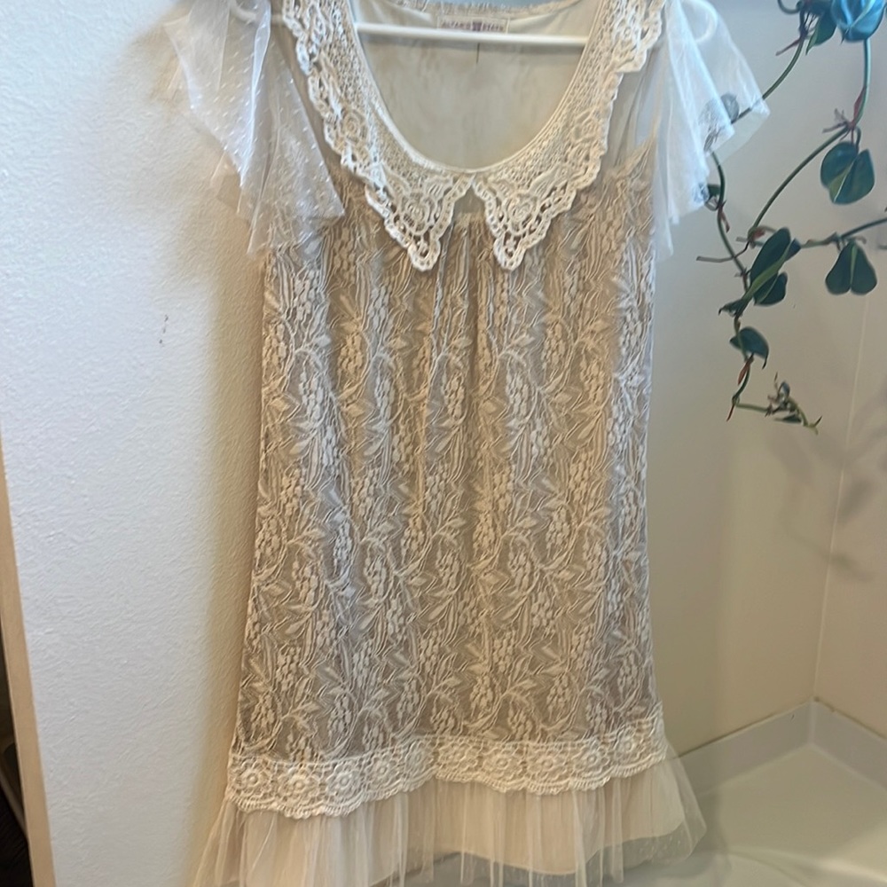 Altar’d state cream lace dress